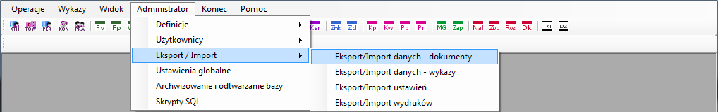 Wejdź w eksportowanie dokumentów.